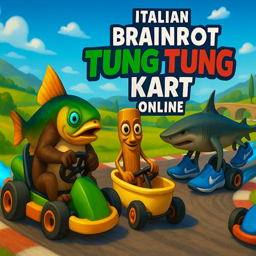 Italian Brainrot Tung Tung Kart Online — game artwork